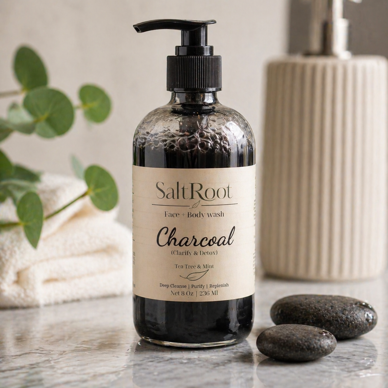 Charcoal Face + Body Wash