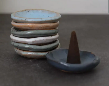 Clay Glazed Incense Holder